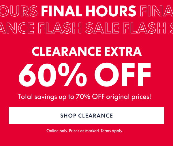 60% Off Clearance