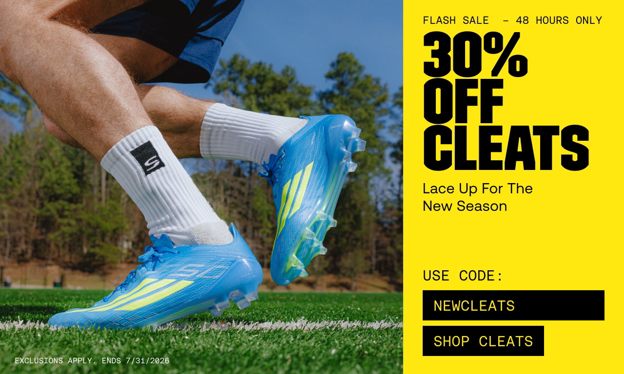 Flash Sale: 30% OFF cleats