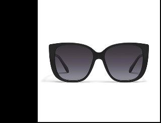 Image of large black cat eye sunglasses