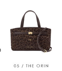  Orin Top Handle Crossbody Bag in Chocolate Leopard