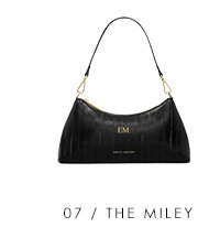 Miley Small Shoulder Bag in Black Faux Eel