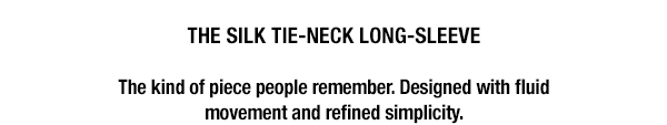 The Silk Tie-Neck Long-Sleeve Top