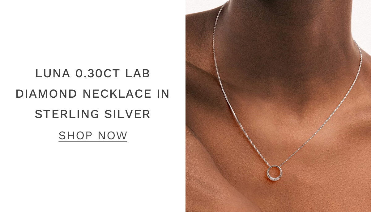 Luna 0.30ct Lab Diamond Necklace in Sterling Silver
