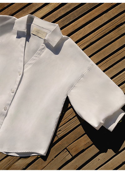 Kate Shirt in Salt White
