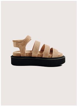 Seoul Suede Sandal in Antler