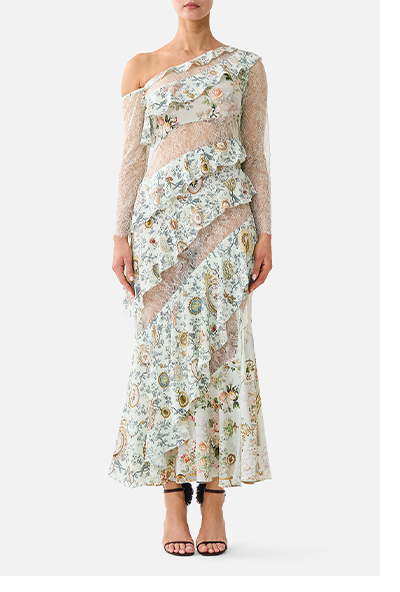 ASYMMETRIC FRILL PANELLED DRESS | WILDFLOWER WUNDERLAND
