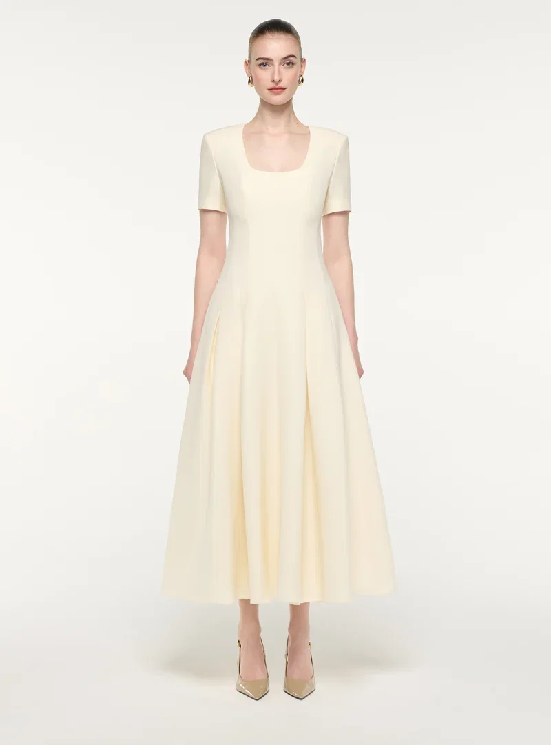 WOOL SILK DRESS