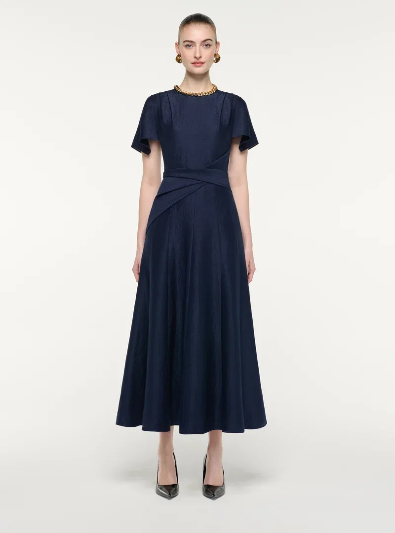 DRAPED WAIST DRESS