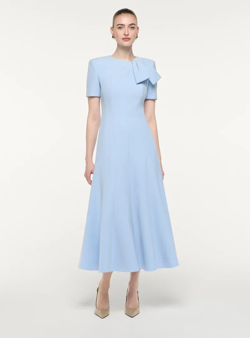 BOW NECKLINE DRESS