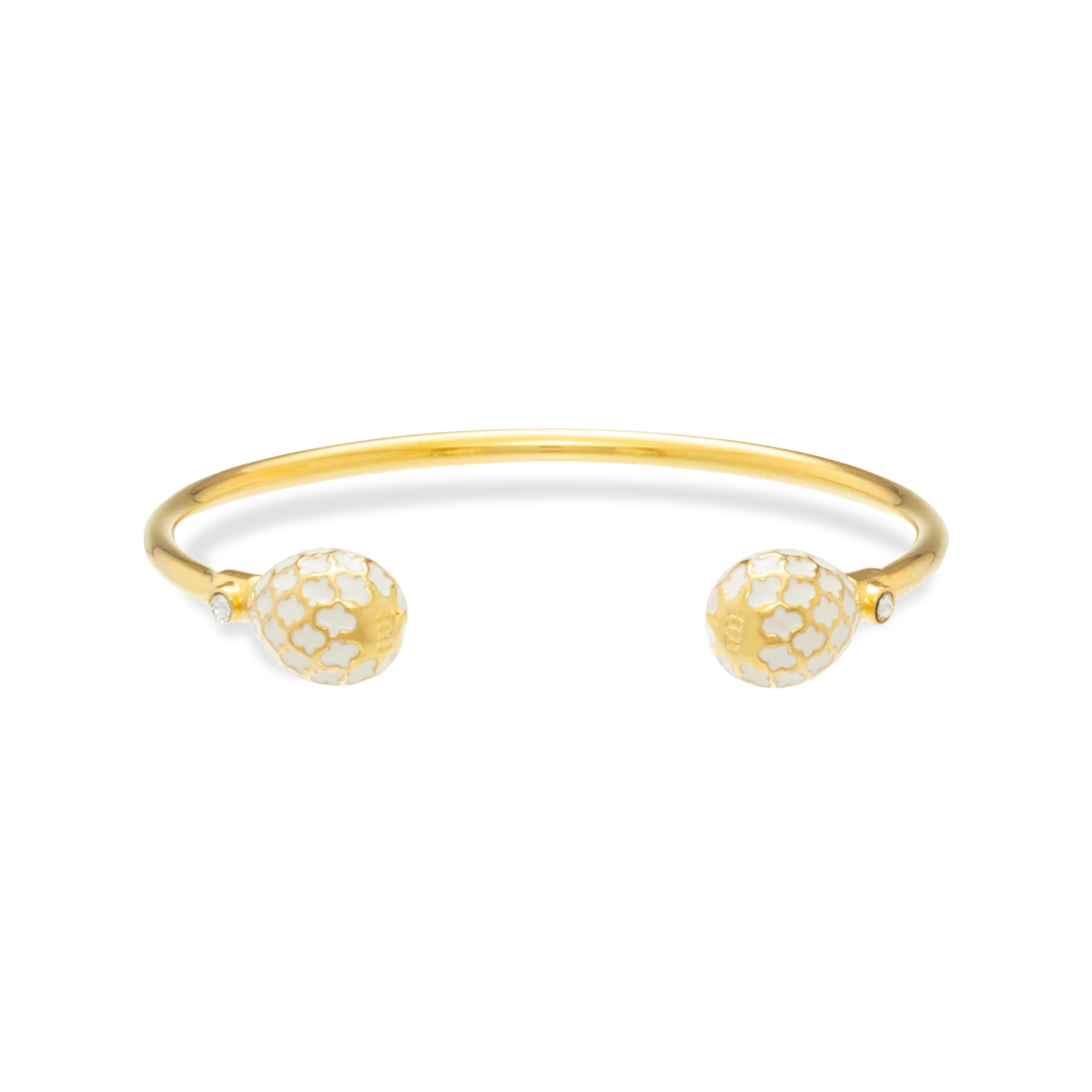 Image of Agama Torque Bangle in Cream & Gold