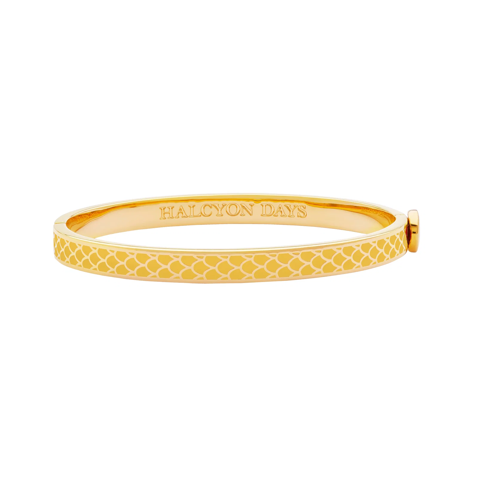 Image of Skinny Salamander Hinged Bangle in Radiant Yellow & Gold