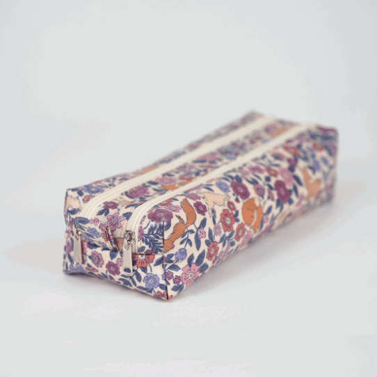 Trousse double compartiment - Comptine enchantée rose PPMC