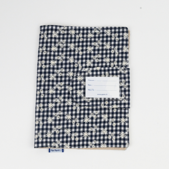 Protège carnet de santé - Vichy Brodé marine PPMC