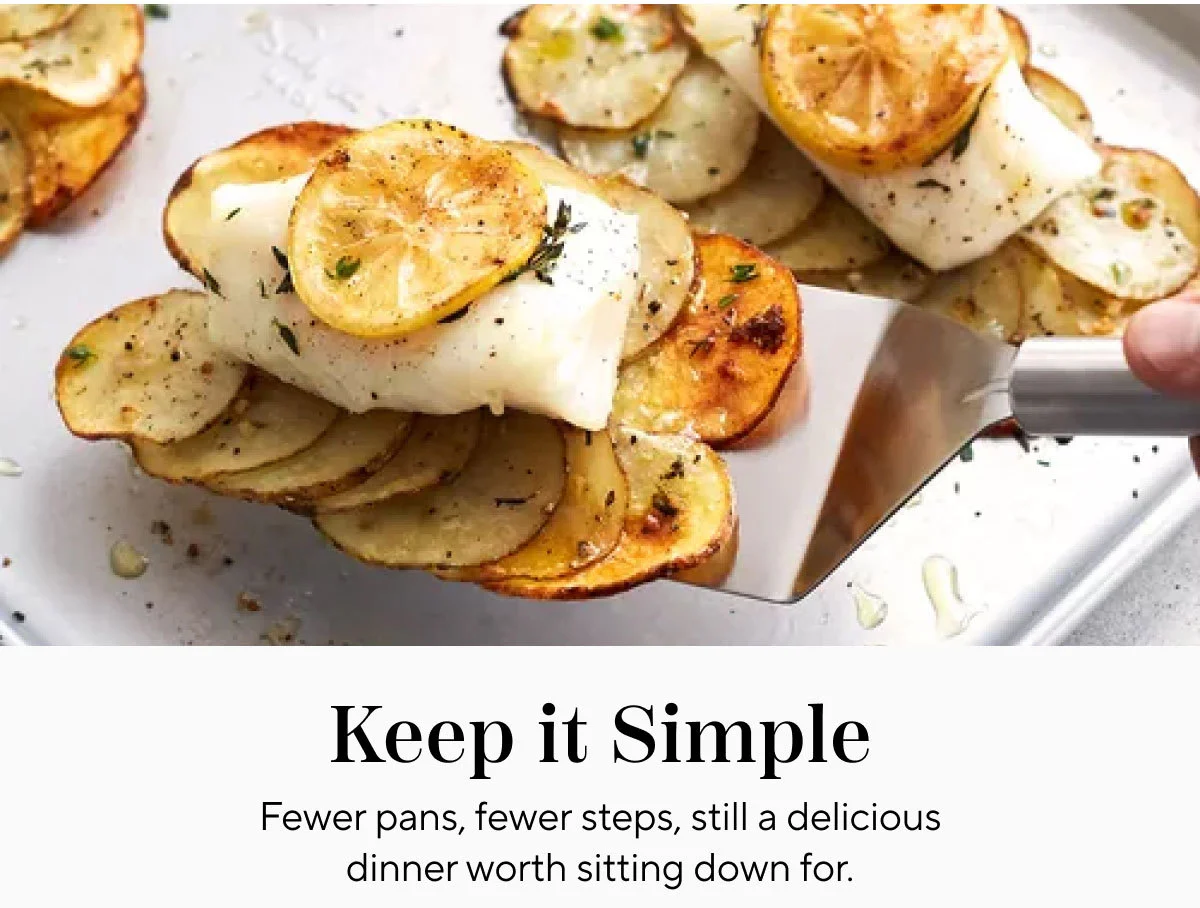 Lemon-herb Cod with Crispy Garlic Potatoes