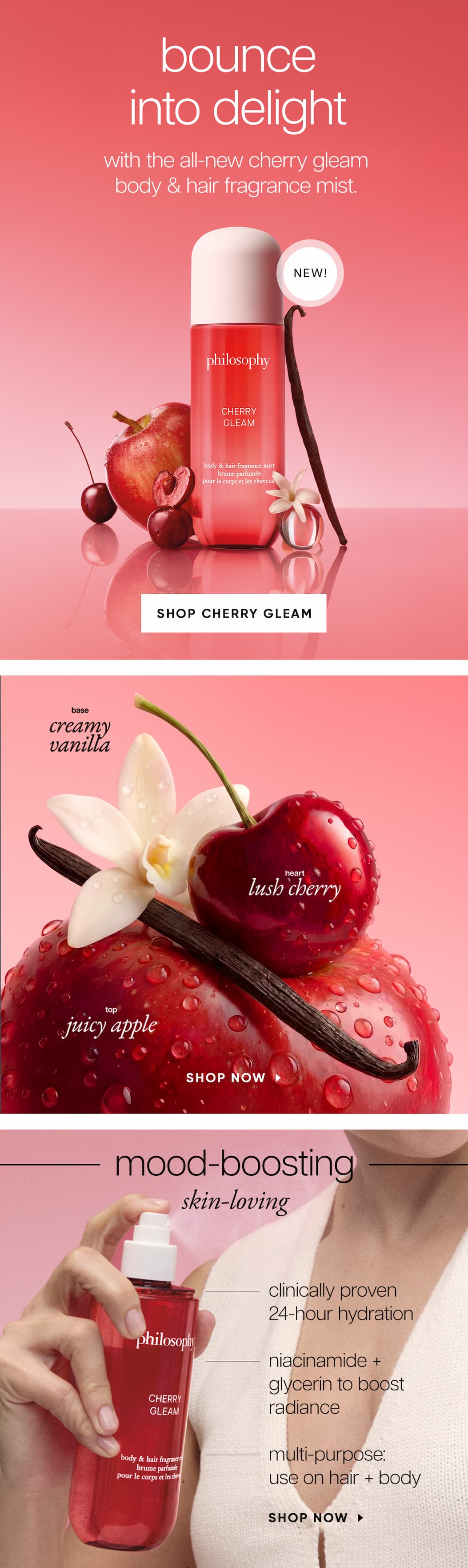 cherry gleam body mist
