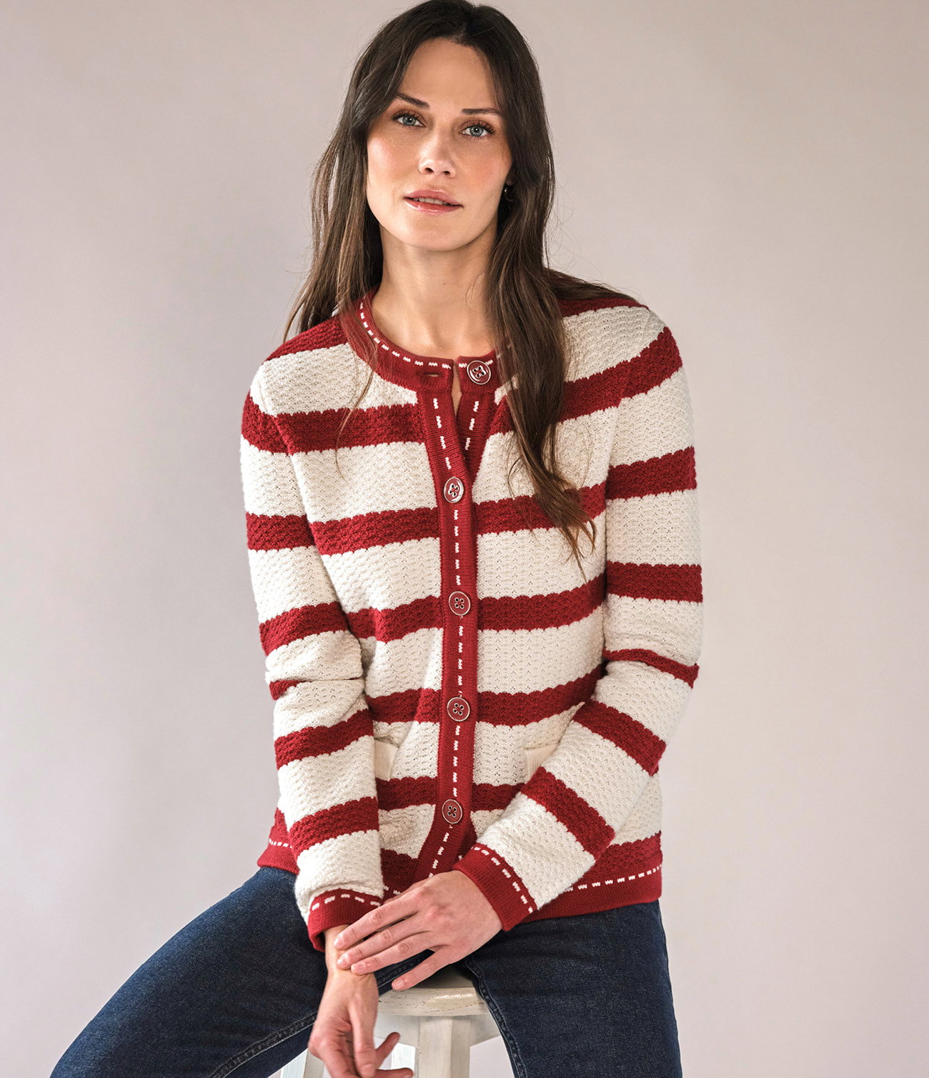 Cotton Wool Striped Jacket