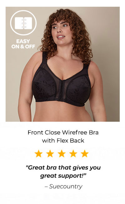 Playtex 18 Hour Supportive Front Close Flexible Back Wireless Bra