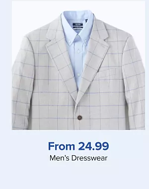 From 24.99 mens dresswear. Shop now. A blazer.