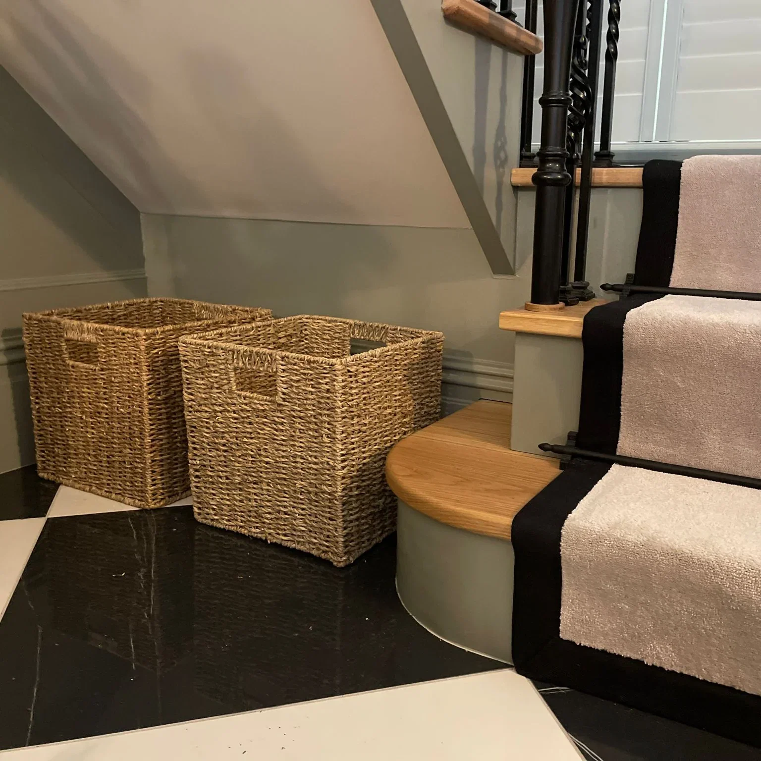 Image of Wovenhill Set of 2 Square Seagrass Storage Baskets