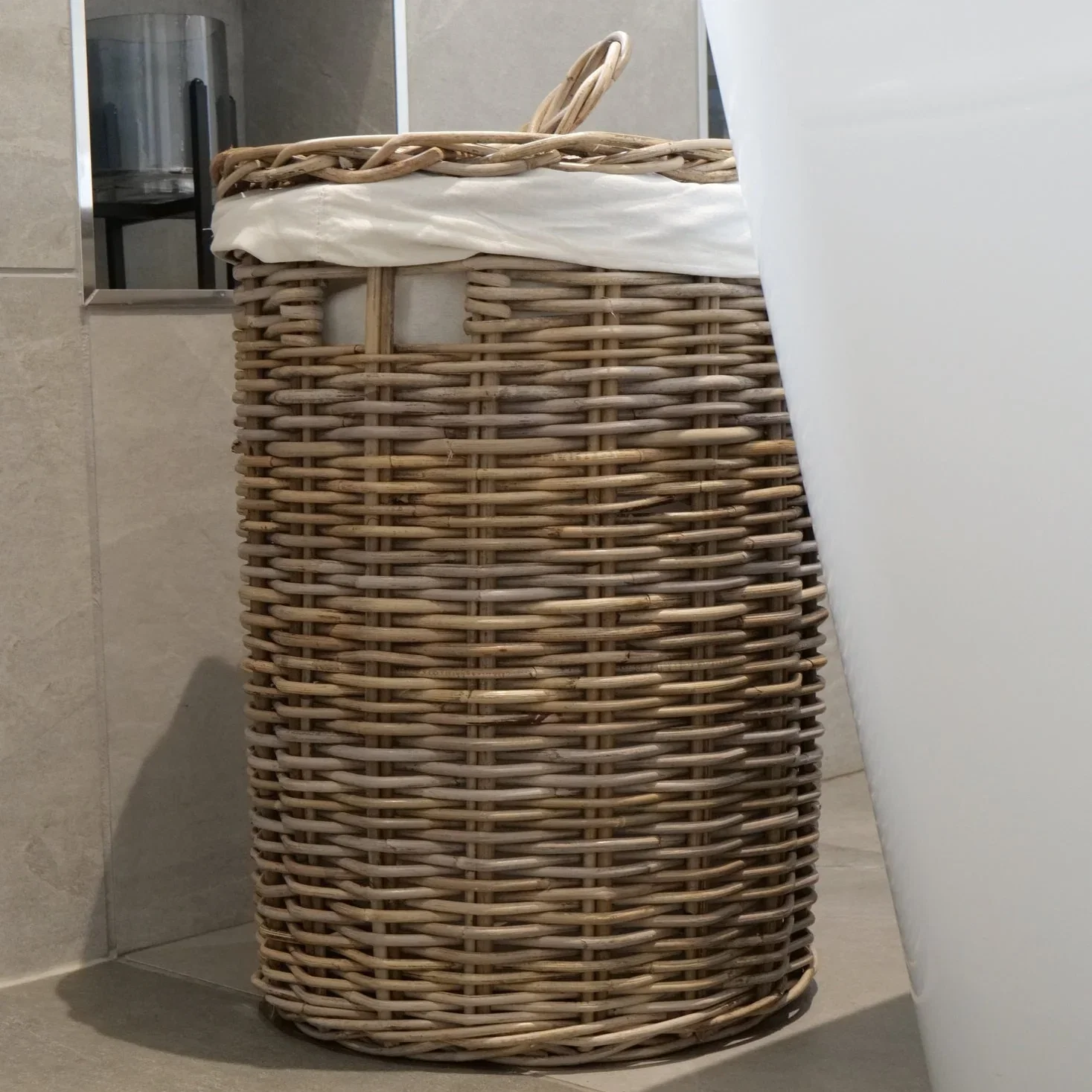 Image of Wovenhill Round Kubu Rattan Laundry Baskets