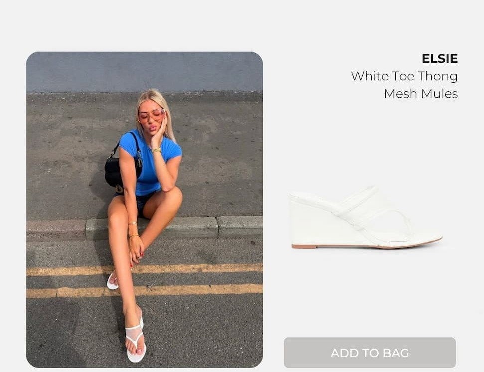 ELSIE White Mesh Mules