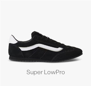 Vans Super Lowpro Sneakers in Black/White