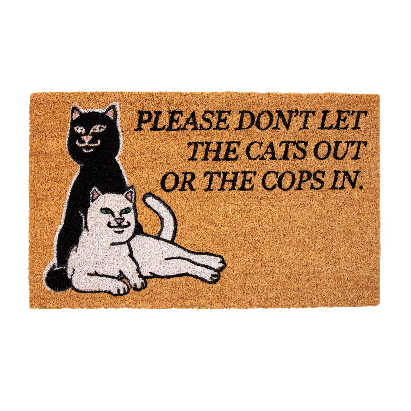 Image of Don't Let The Cops In Rug (Brown)