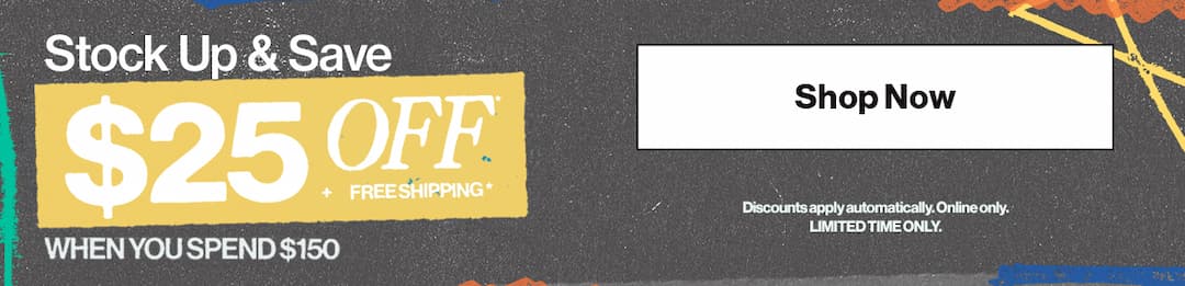 Get $25 Off and Free Shipping
