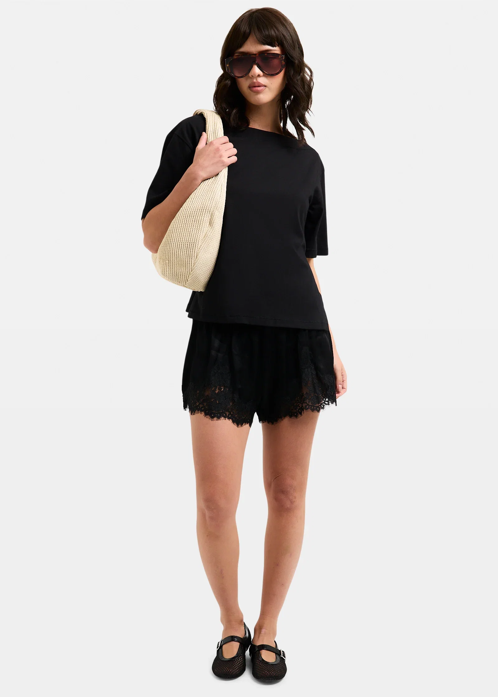 Image of Joy Lace Mini Shorts
