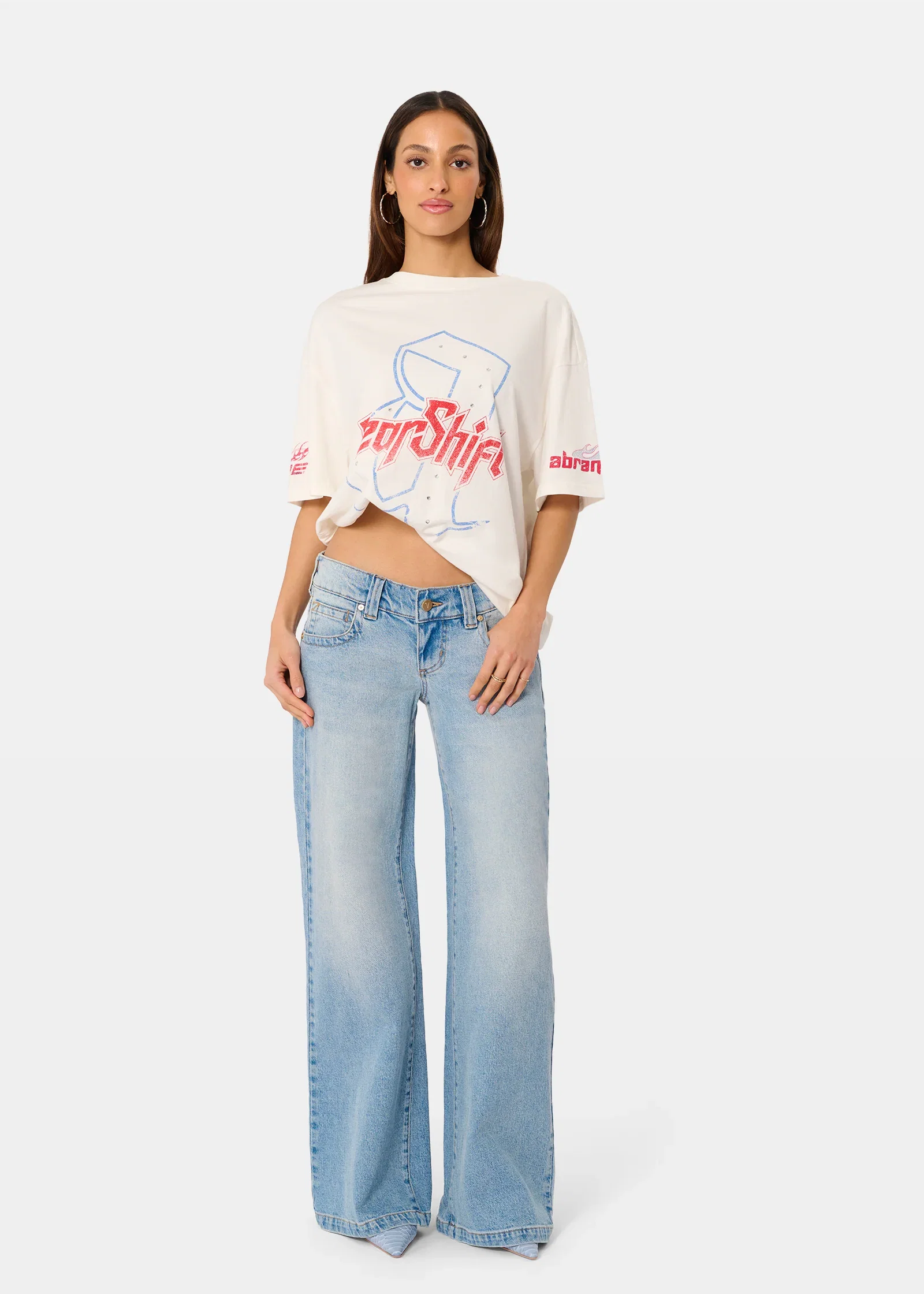 Image of 00 Super Low Wide Denim Jeans