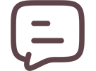 A speech bubble icon to represent contacting us