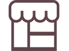 A shop icon to represent finding out showrooms