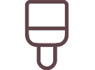 A paintbrush icon to represent our story at Farrow & Ball