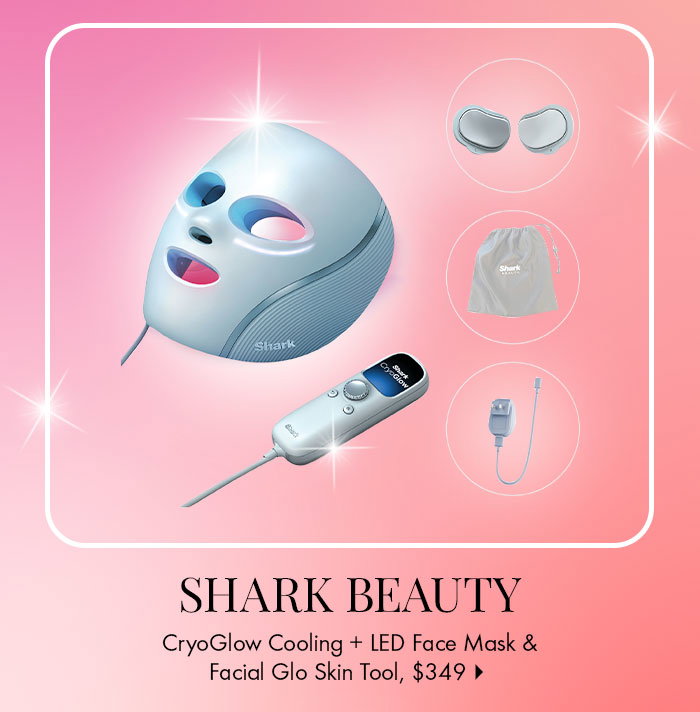 Shark Beauty CryoGlow Cooling + LED Face Mask & Facial Glo Skin Tool