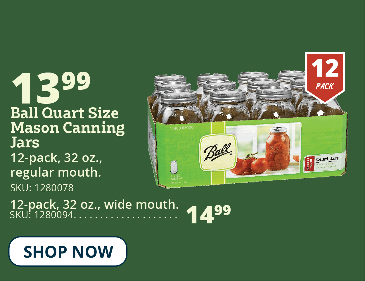 ball quart size canning jars