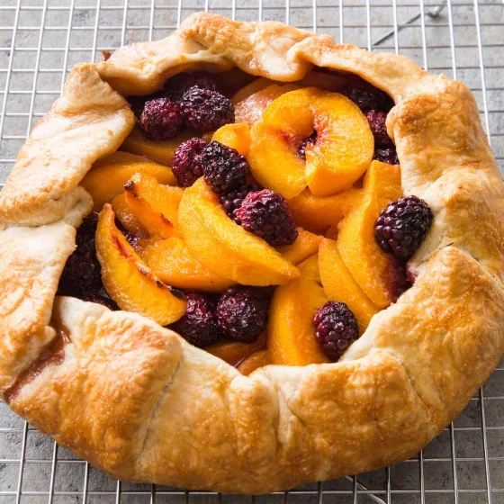 Nectarine and Blackberry Free-Form Tart