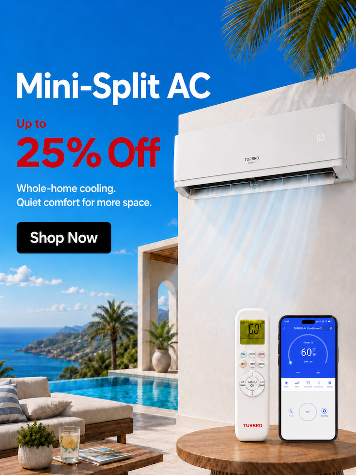 Mini-Split AC: Up to 25% Off. Shop Now>>