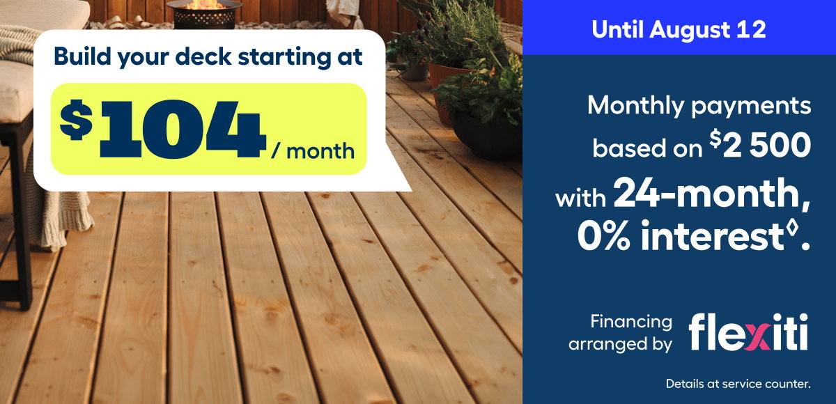 Refresh your deck starting from $104.16/month