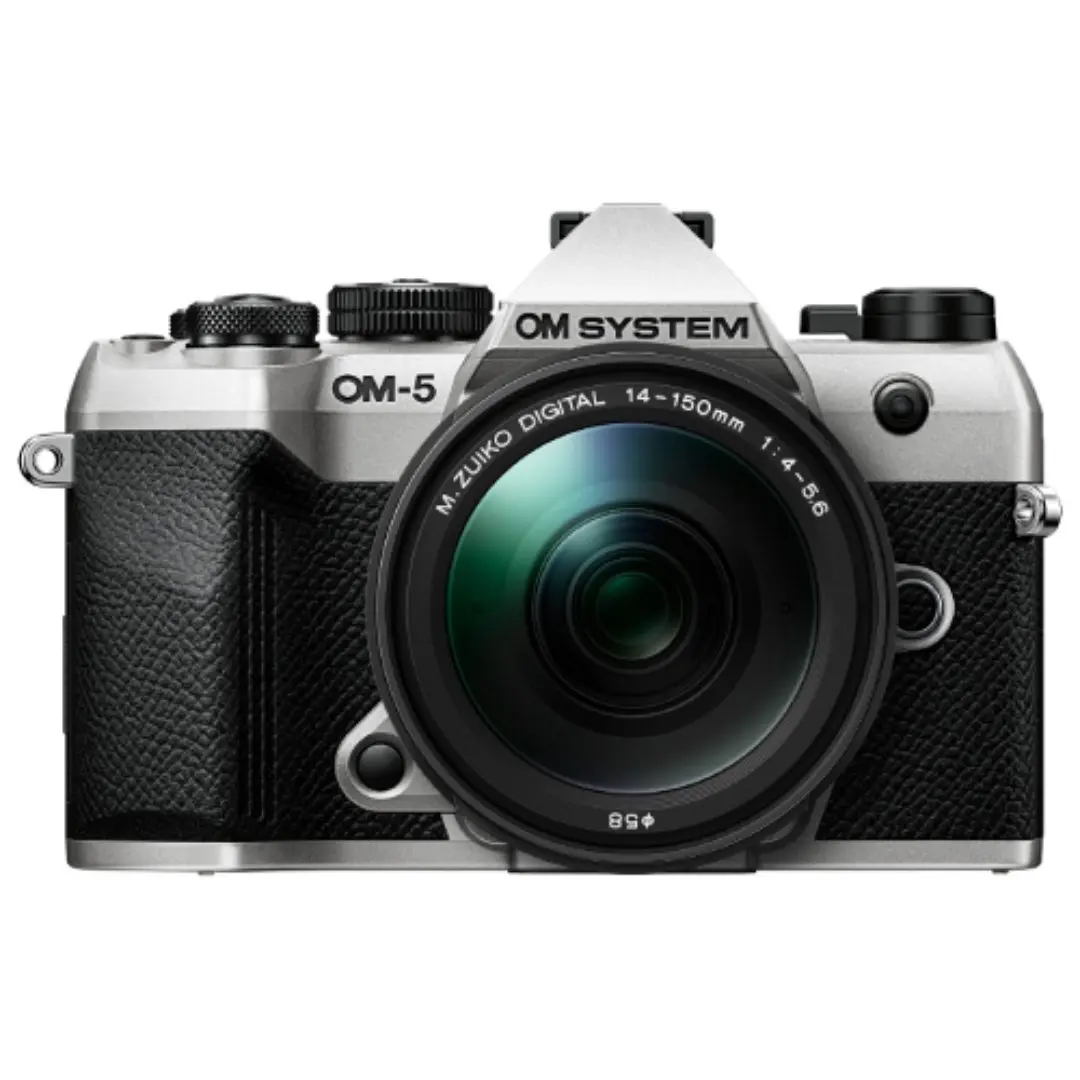 OM SYSTEM OM-5 Mark II Silver Body w/14-150mm f/4.0-5.6 Mark II Lens Compact System Camera