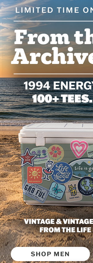 Limited time only! Men's tees From the Archives. 1994 energy. 