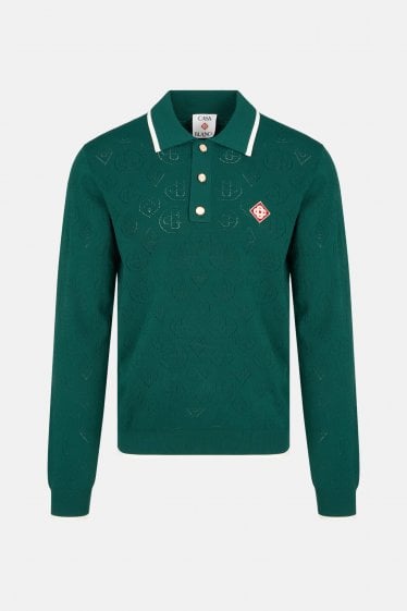 POINTELLE LS POLO SHIRT