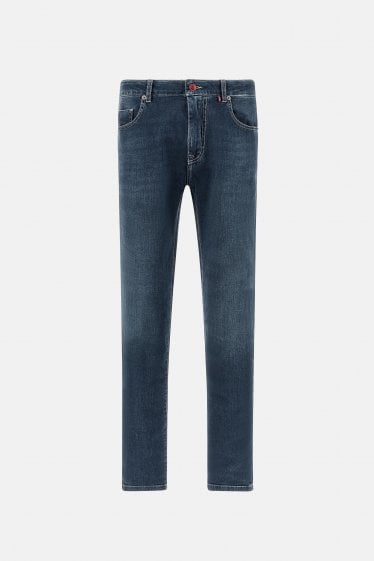 RED RIVET GIZA COTTON JEANS