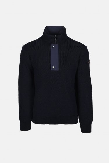 MOON BADGE 1/4 ZIP SWEATER