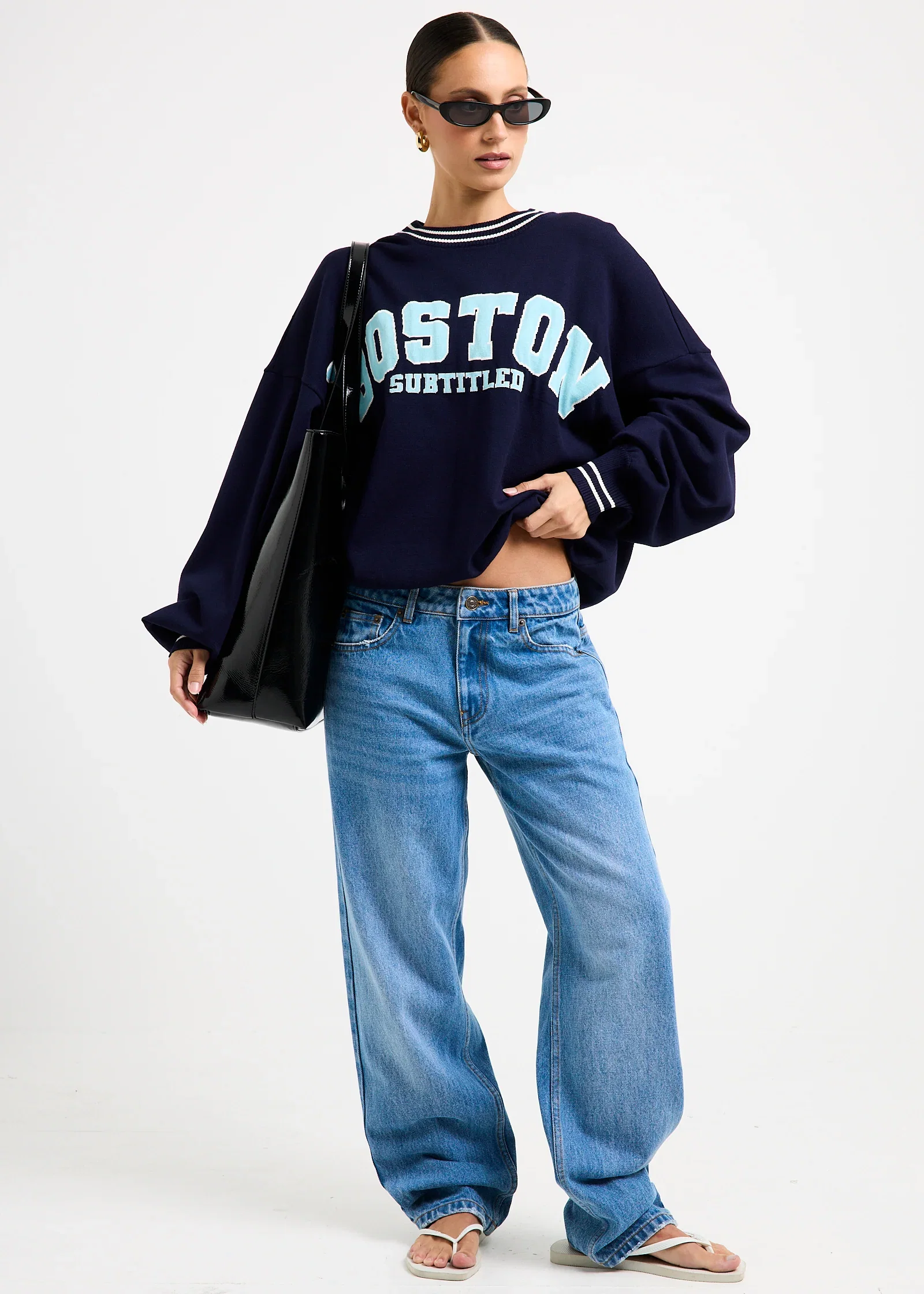 Image of Andrina Oversized Crew Neck Sweater