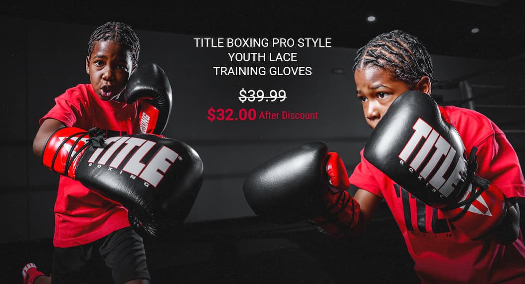 SHOP TITLE BOXING PRO STYLE YOUTH LACE TRAINING GLOVES