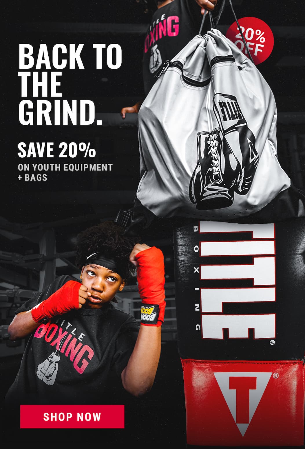 SHOP 20% OFF YOUTH GEAR AND EQUIPMENT BAGS