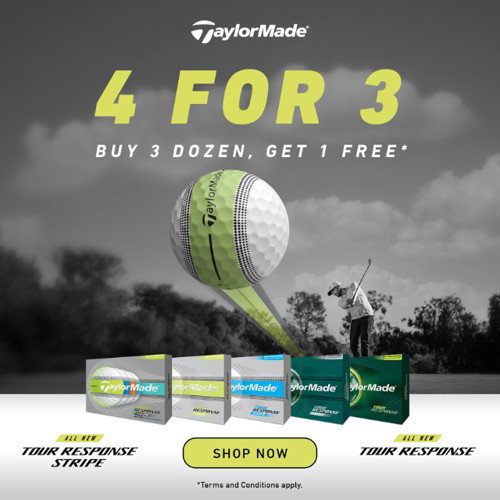 TaylorMade Tour Response golf balls 4 for 3