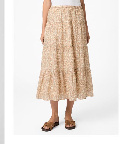 Calabria Skirt in Bone Multi