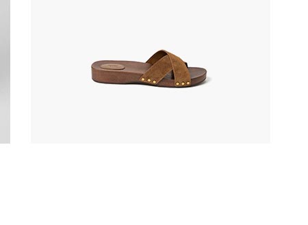Inez Sandal in Chestnut Suede