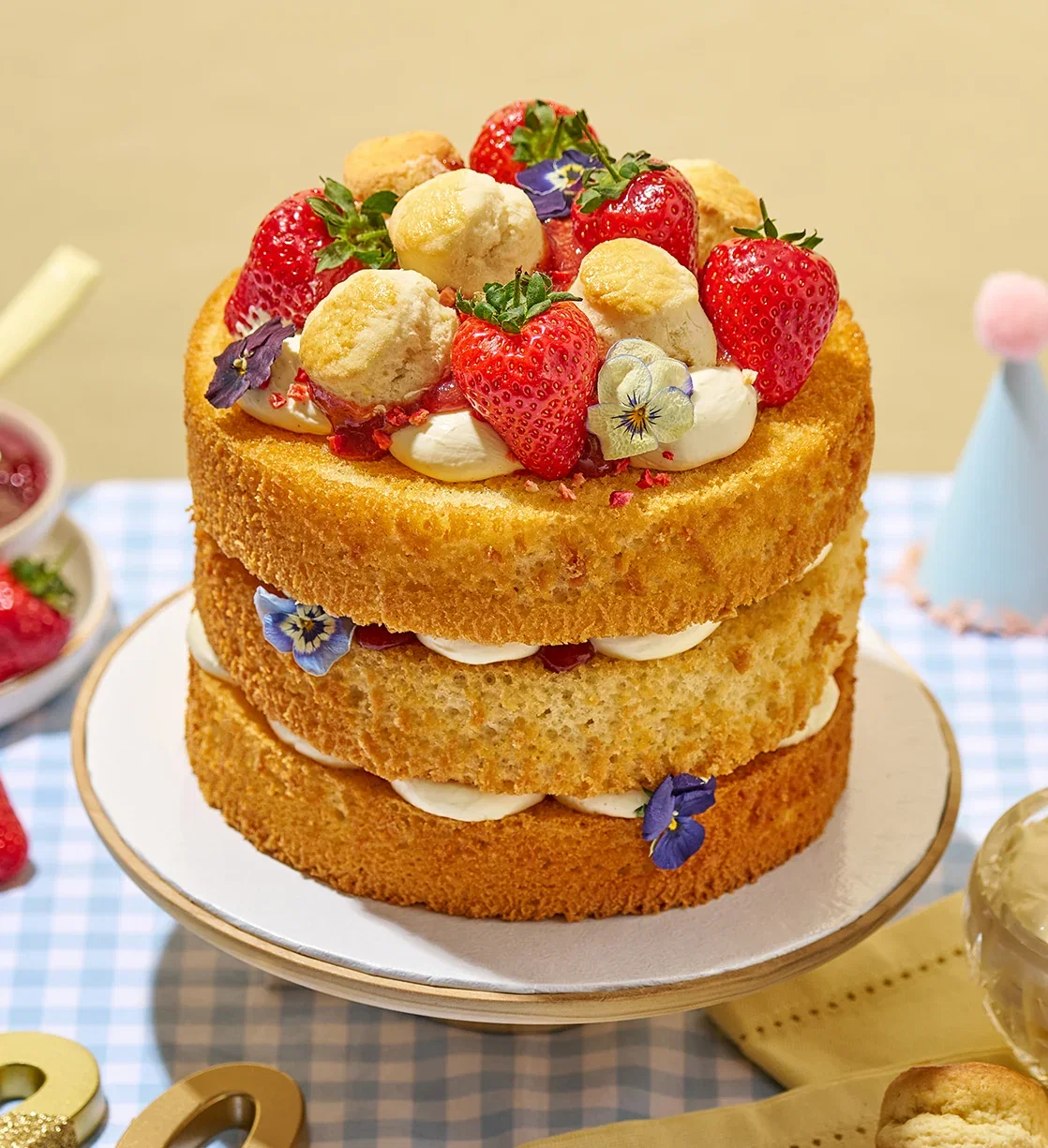 Image of 20th Birthday Cream Tea Layer Cake